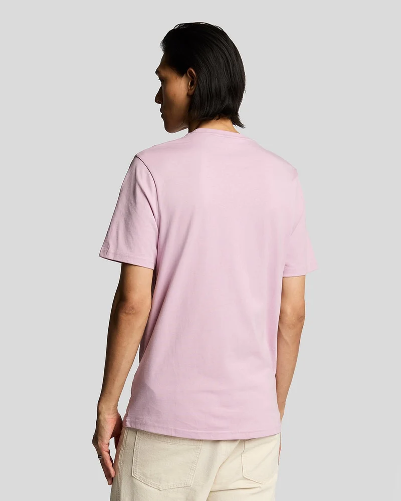 Lyle & Scott Herren-T-Shirt aus Baumwolle mit Rundhalsausschnitt | Hellrosa