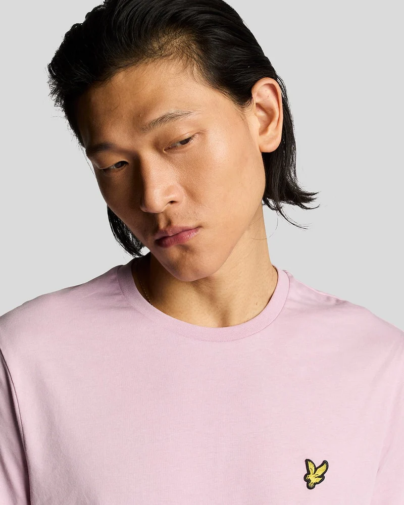 Lyle & Scott Herren-T-Shirt aus Baumwolle mit Rundhalsausschnitt | Hellrosa