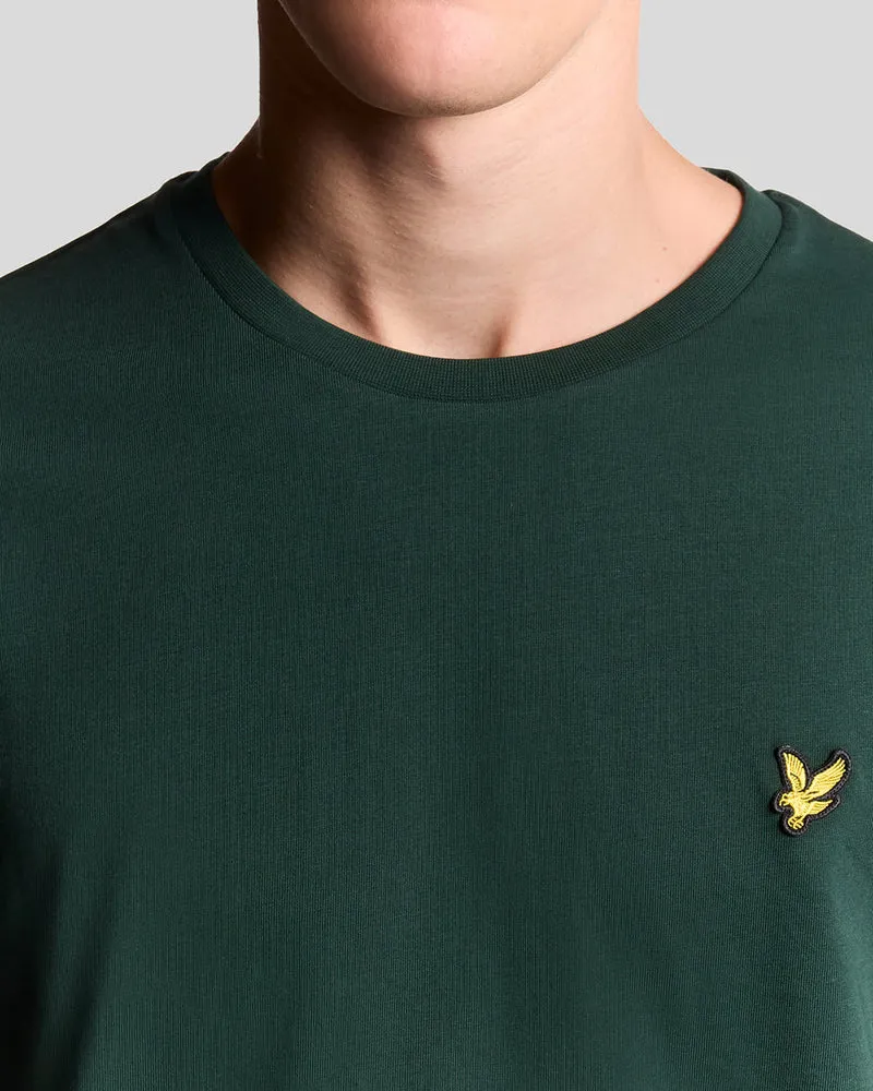 Lyle & Scott Herren-T-Shirt aus Baumwolle mit Rundhalsausschnitt | Dunkelgrün