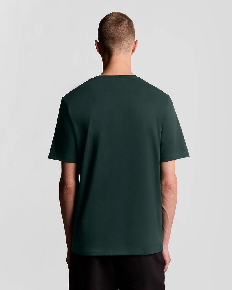 Lyle & Scott Herren-T-Shirt aus Baumwolle mit Rundhalsausschnitt | Dunkelgrün