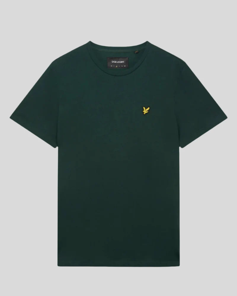 Lyle & Scott Herren-T-Shirt aus Baumwolle mit Rundhalsausschnitt | Dunkelgrün