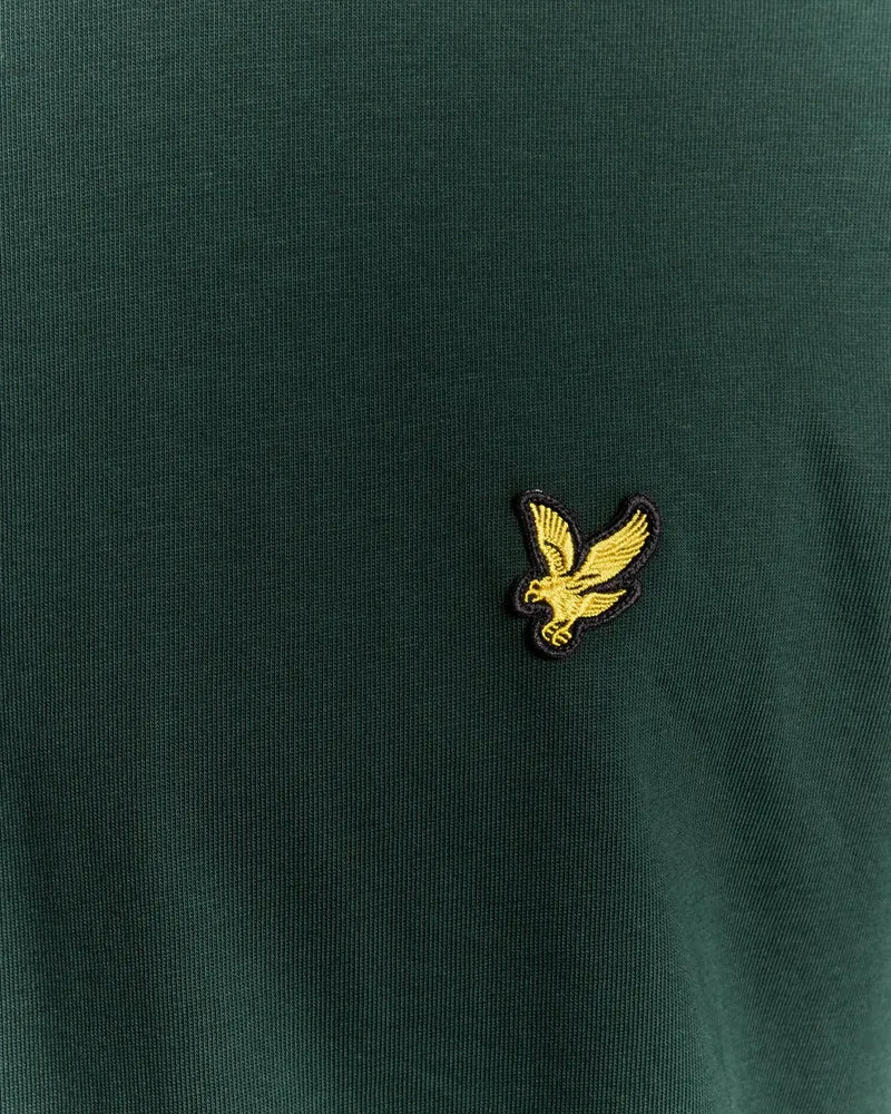 Lyle & Scott Herren-T-Shirt aus Baumwolle mit Rundhalsausschnitt | Dunkelgrün