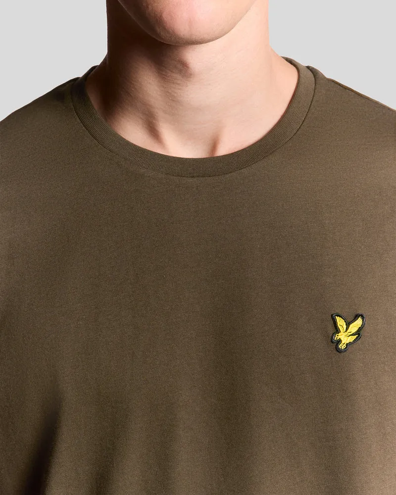 Lyle & Scott Herren-T-Shirt aus Baumwolle mit Rundhalsausschnitt | Olivgrün