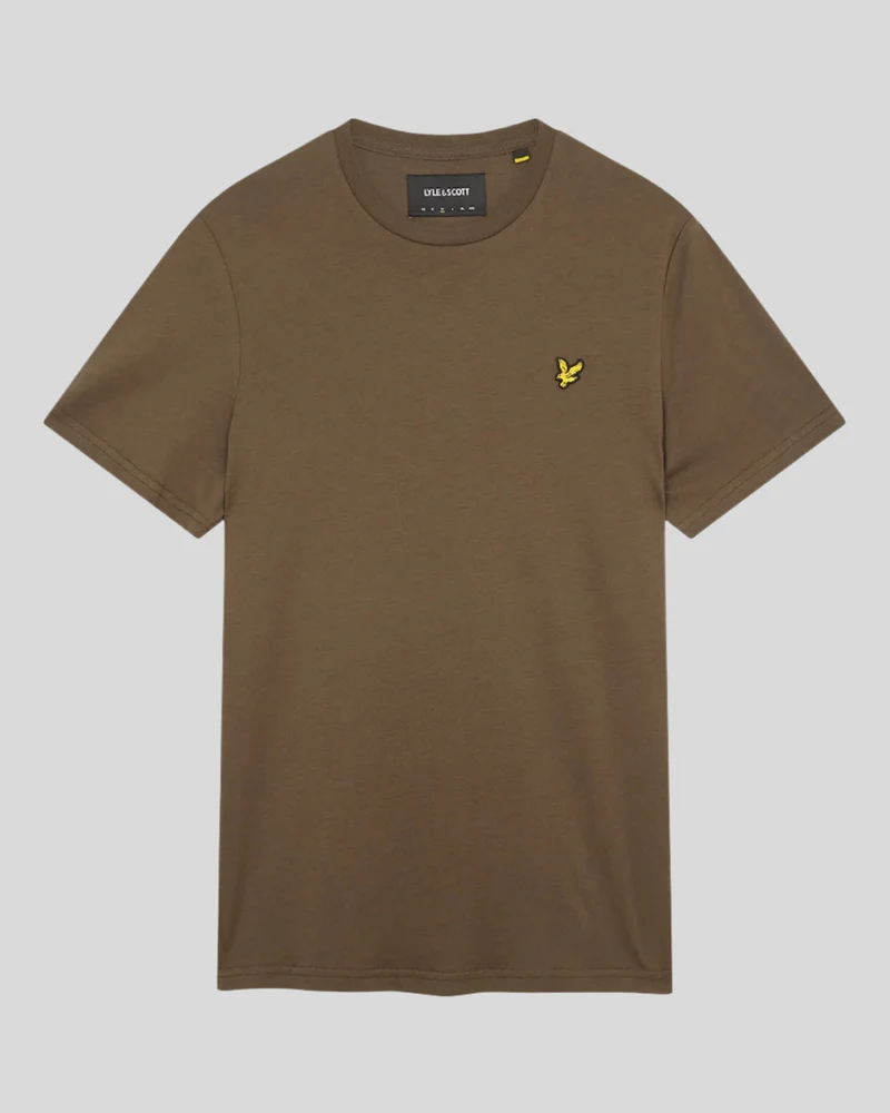 Lyle & Scott Herren-T-Shirt aus Baumwolle mit Rundhalsausschnitt | Olivgrün