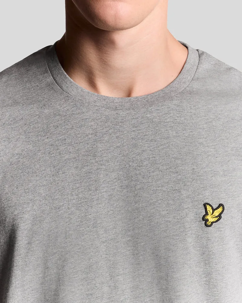 Lyle & Scott Herren-T-Shirt aus Baumwolle mit Rundhalsausschnitt | Mittelgrau meliert