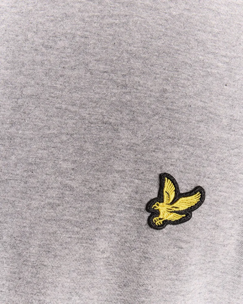 Lyle & Scott Herren-T-Shirt aus Baumwolle mit Rundhalsausschnitt | Mittelgrau meliert