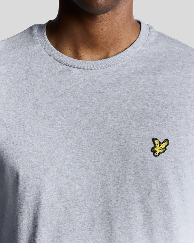 Lyle & Scott Herren-T-Shirt aus Baumwolle mit Rundhalsausschnitt | Hellgrau meliert