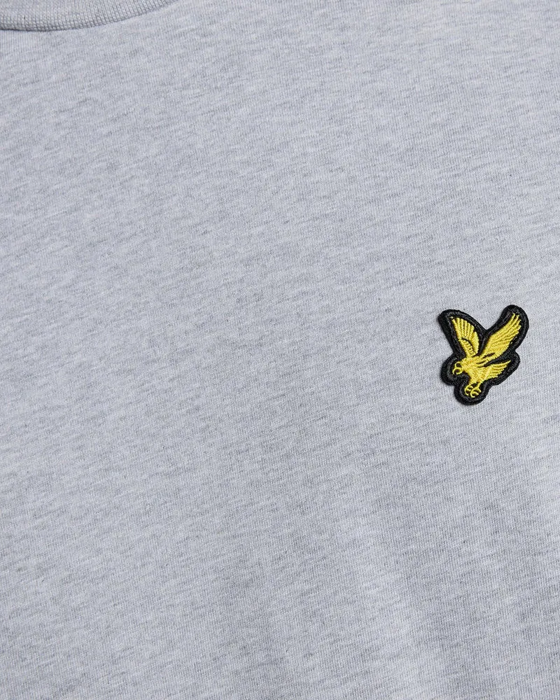 Lyle & Scott Herren-T-Shirt aus Baumwolle mit Rundhalsausschnitt | Hellgrau meliert