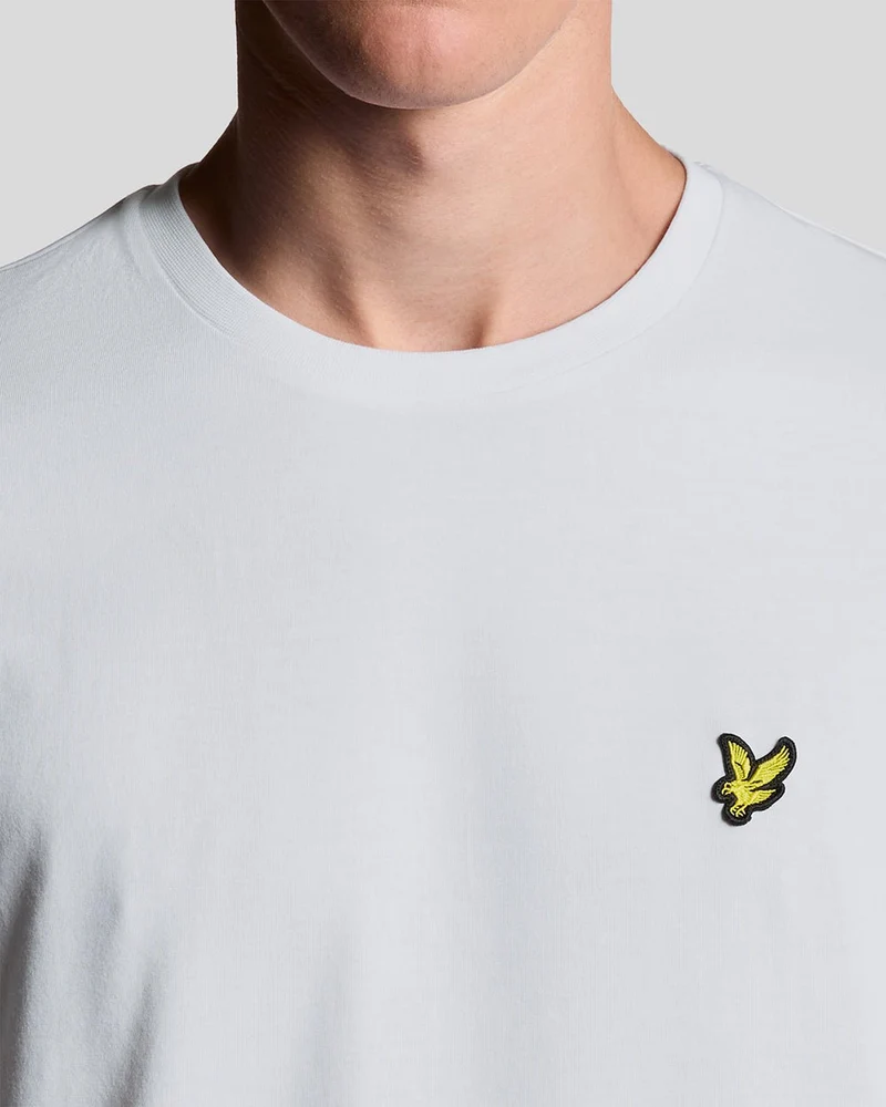 Lyle & Scott Herren-T-Shirt aus Baumwolle mit Rundhalsausschnitt | Weiß