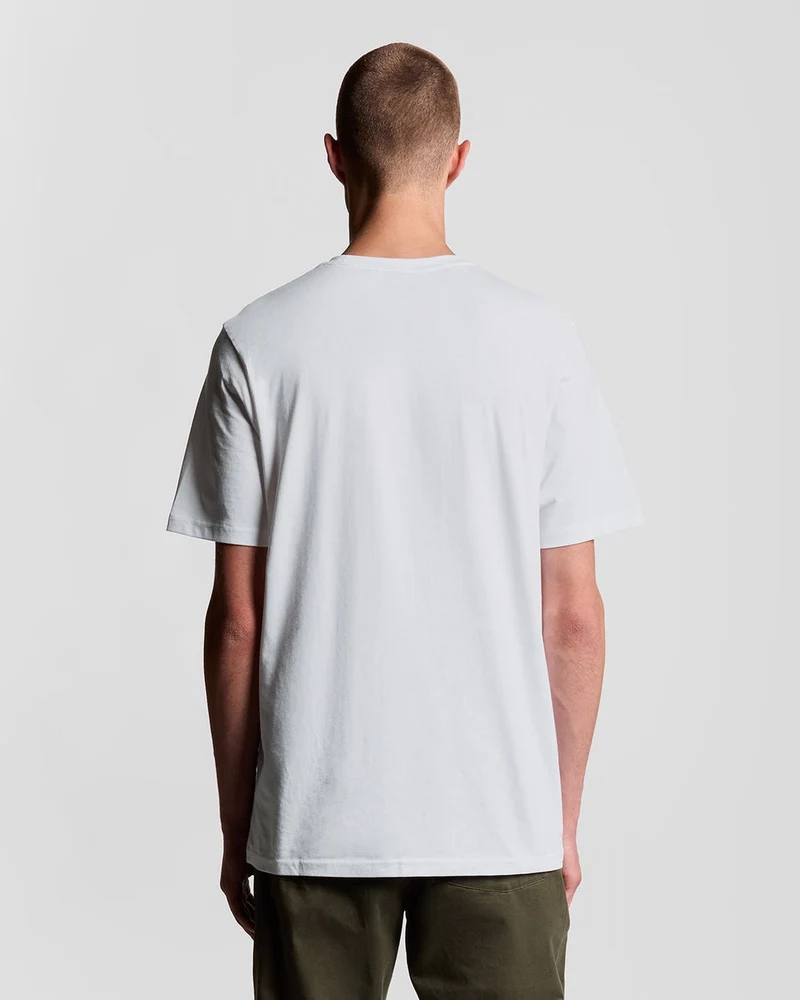 Lyle & Scott Herren-T-Shirt aus Baumwolle mit Rundhalsausschnitt | Weiß