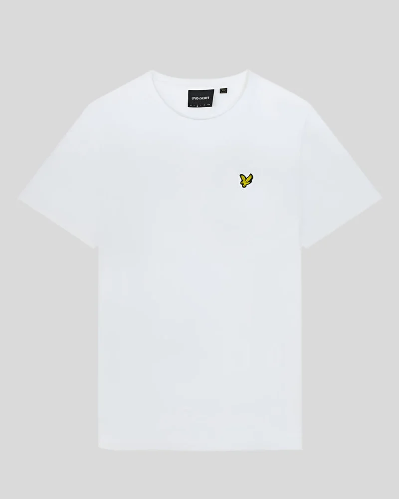 Lyle & Scott Herren-T-Shirt aus Baumwolle mit Rundhalsausschnitt | Weiß