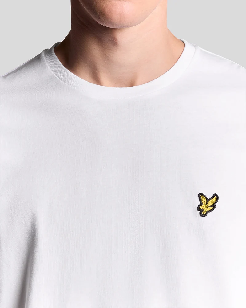 Lyle & Scott Herren-Langarm-T-Shirt aus Baumwolle | Weiß
