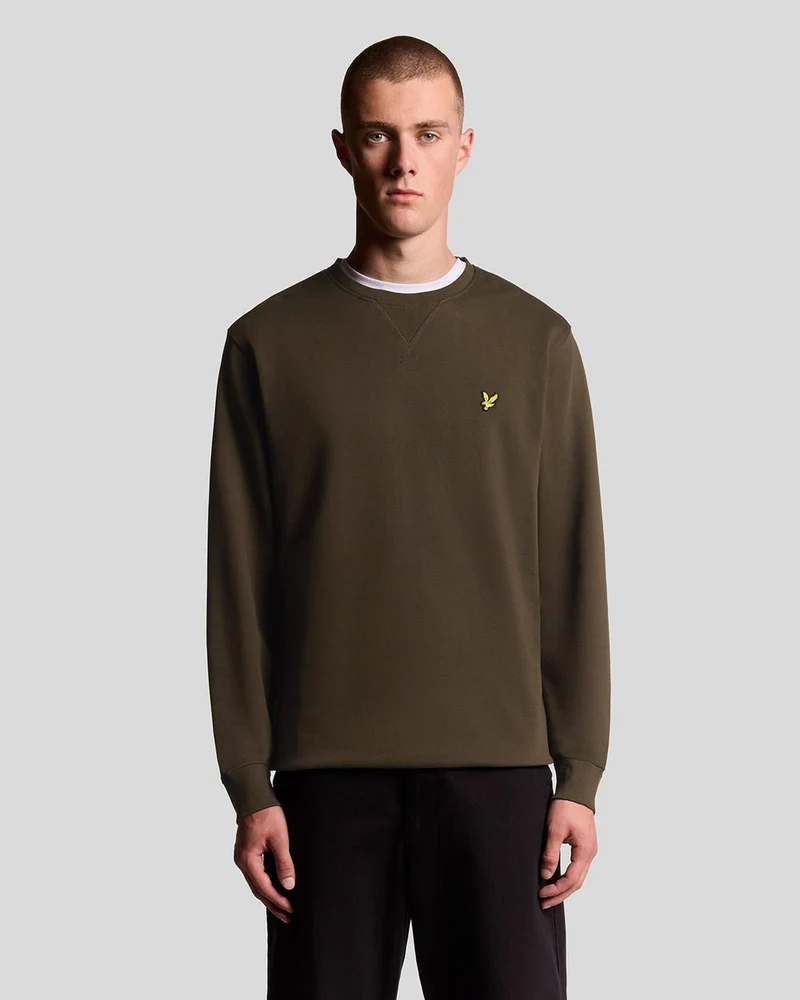 Lyle & Scott Herren-Sweatshirt mit Rundhalsausschnitt | Olivgrün