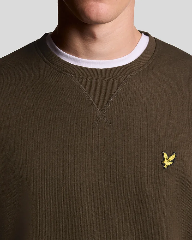 Lyle & Scott Herren-Sweatshirt mit Rundhalsausschnitt | Olivgrün
