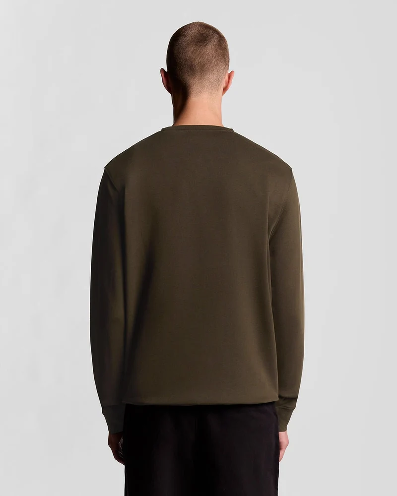 Lyle & Scott Herren-Sweatshirt mit Rundhalsausschnitt | Olivgrün