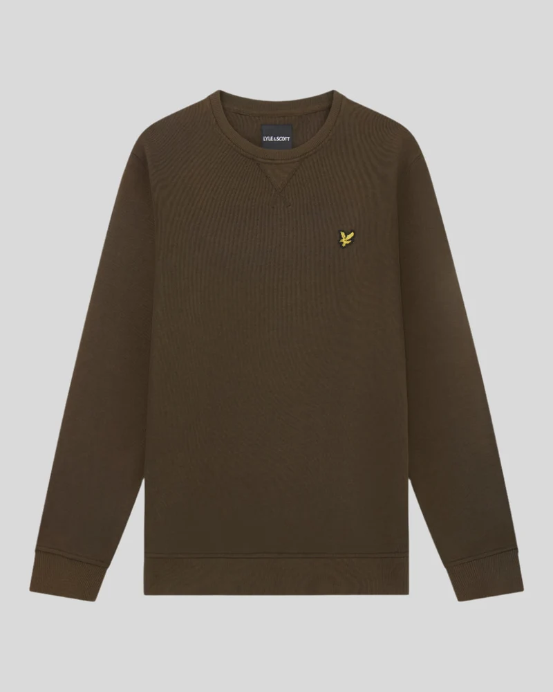 Lyle & Scott Herren-Sweatshirt mit Rundhalsausschnitt | Olivgrün