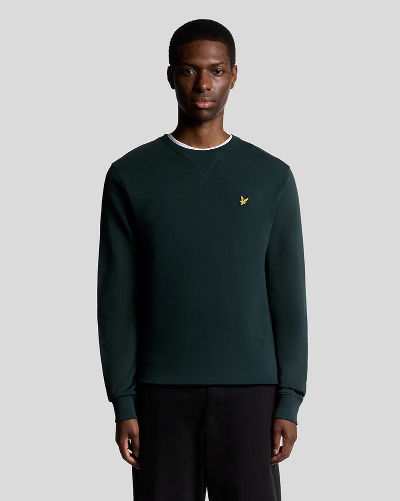Lyle & Scott Herren-Sweatshirt mit Rundhalsausschnitt | Dunkelgrün