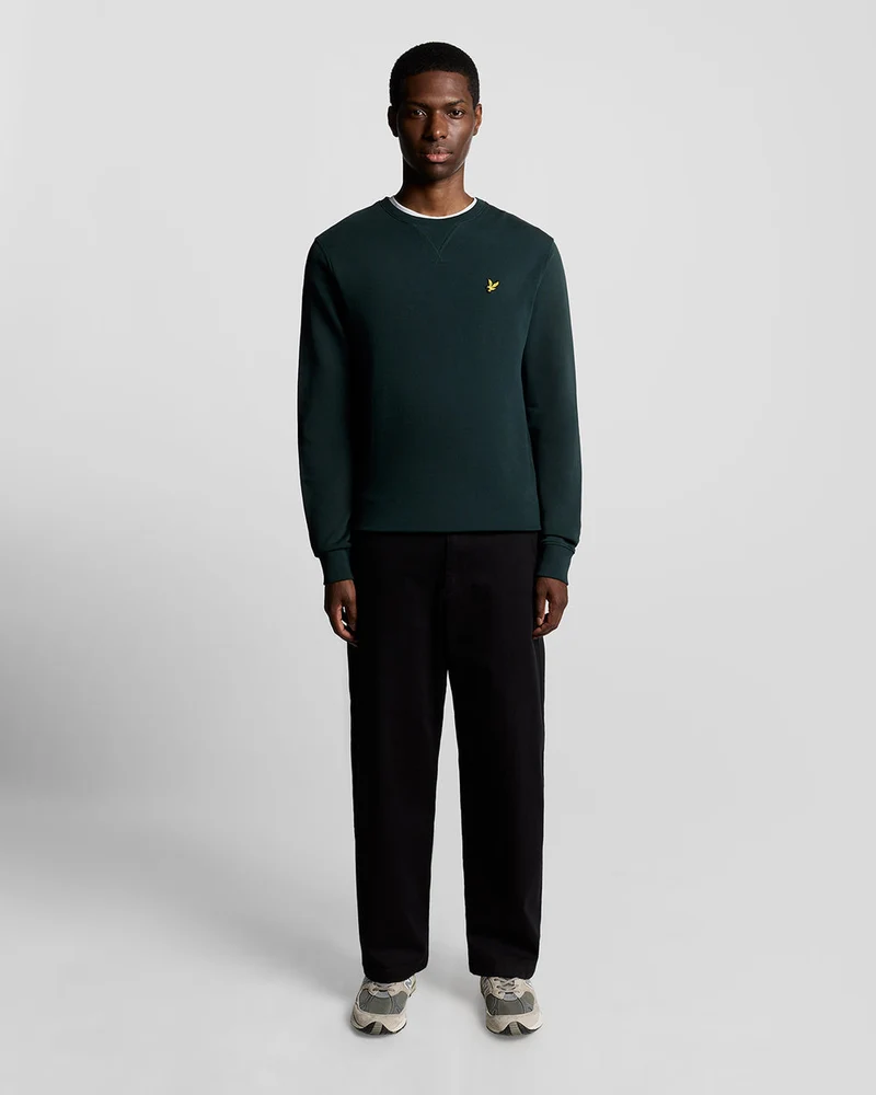 Lyle & Scott Herren-Sweatshirt mit Rundhalsausschnitt | Dunkelgrün