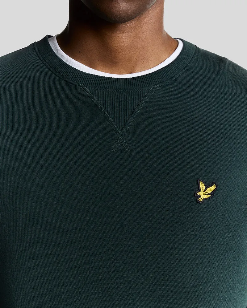 Lyle & Scott Herren-Sweatshirt mit Rundhalsausschnitt | Dunkelgrün