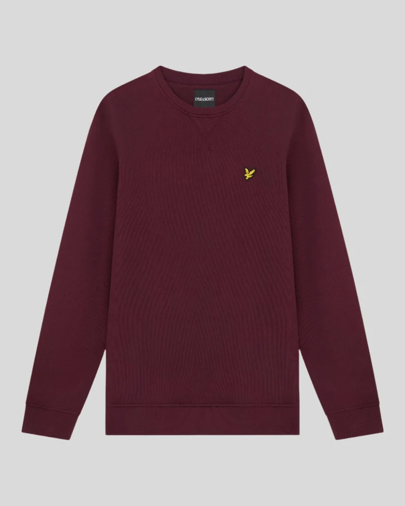 Lyle & Scott Herren-Sweatshirt mit Rundhalsausschnitt | Burgunderrot