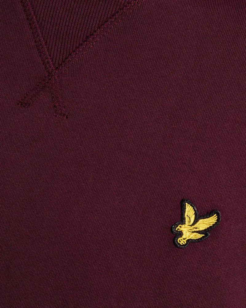 Lyle & Scott Herren-Sweatshirt mit Rundhalsausschnitt | Burgunderrot