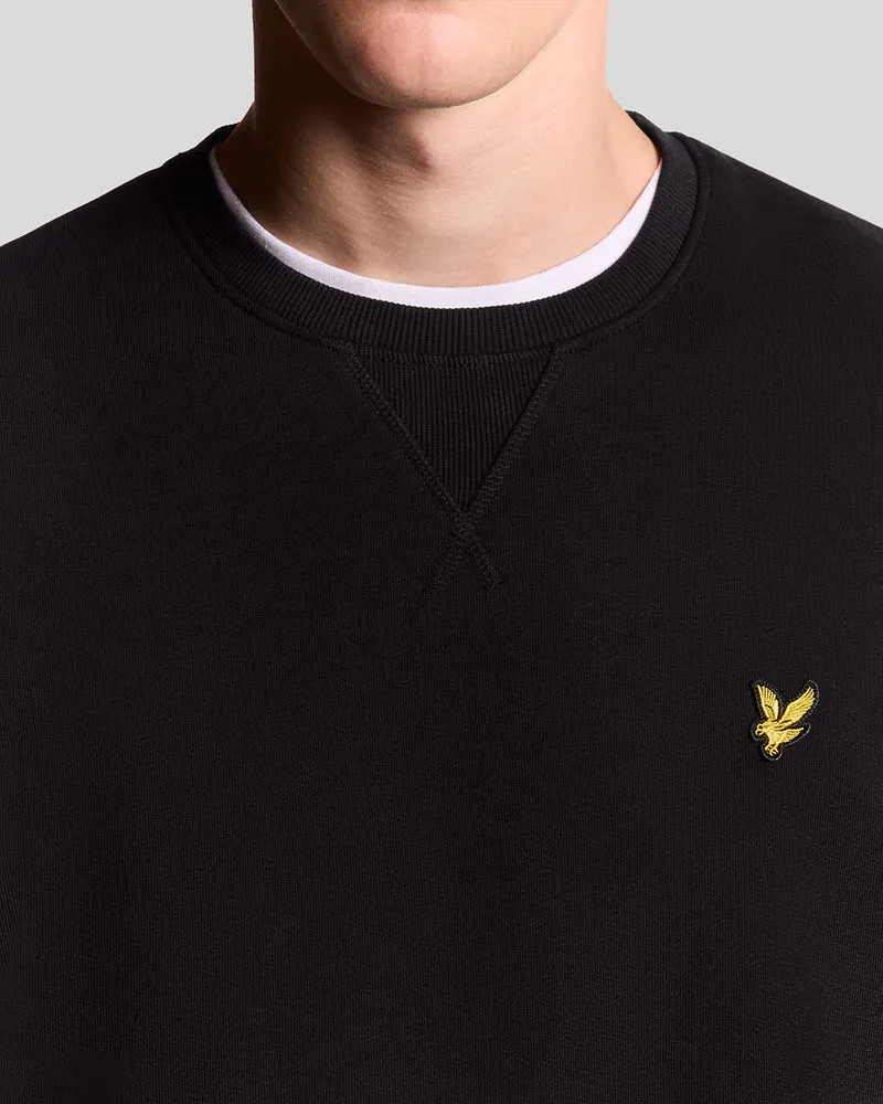 Lyle & Scott Herren-Sweatshirt mit Rundhalsausschnitt | Tiefschwarz
