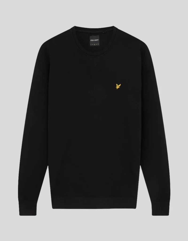 Lyle & Scott Herren-Sweatshirt mit Rundhalsausschnitt | Tiefschwarz