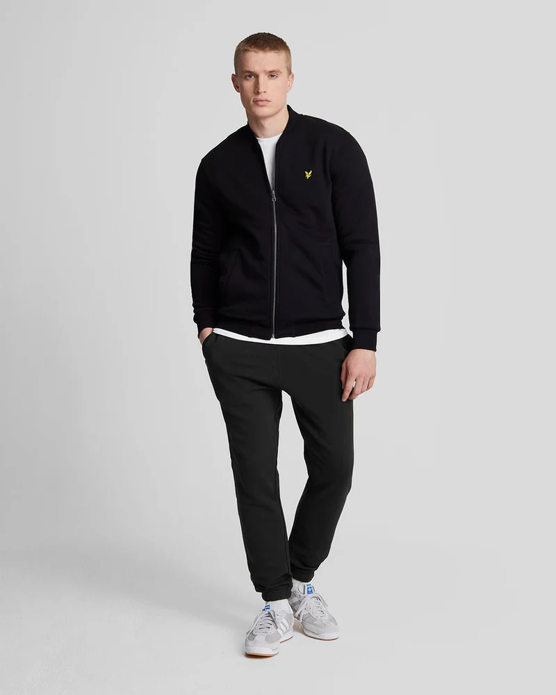 Lyle & Scott Herren-Jogginghose aus Baumwolle, schmal geschnitten | Tiefschwarz