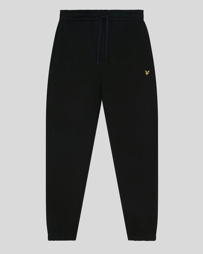 Lyle & Scott Herren-Jogginghose aus Baumwolle, schmal geschnitten | Tiefschwarz