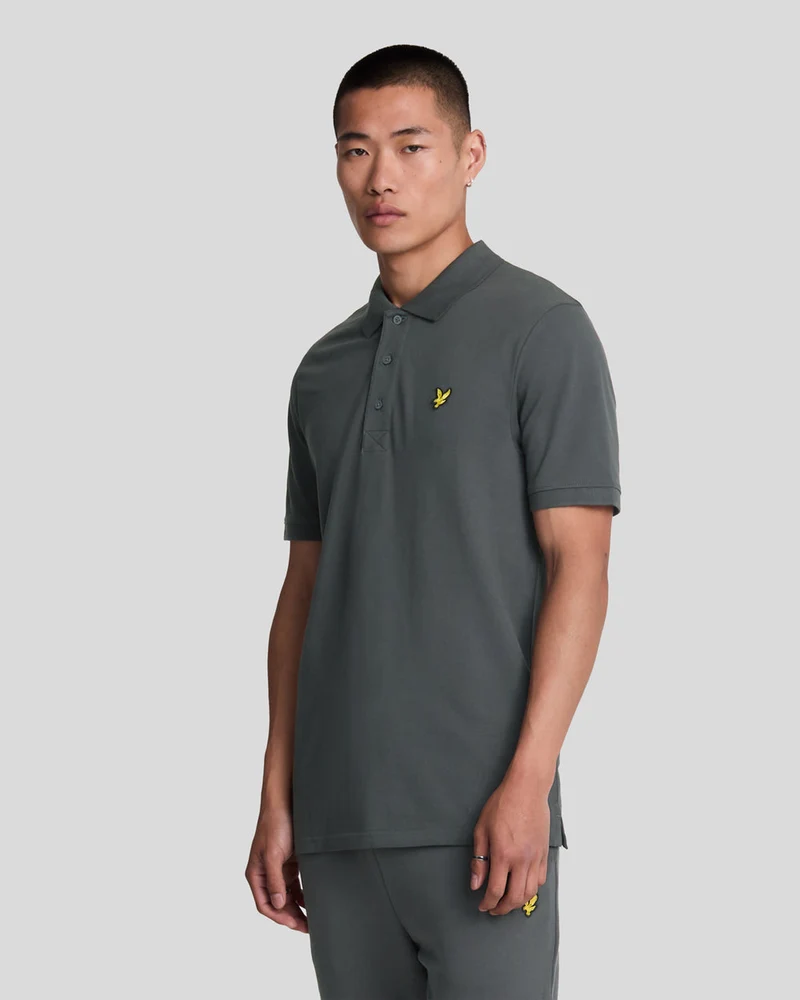 Lyle & Scott Herren-Poloshirt aus Baumwolle | Anthrazit