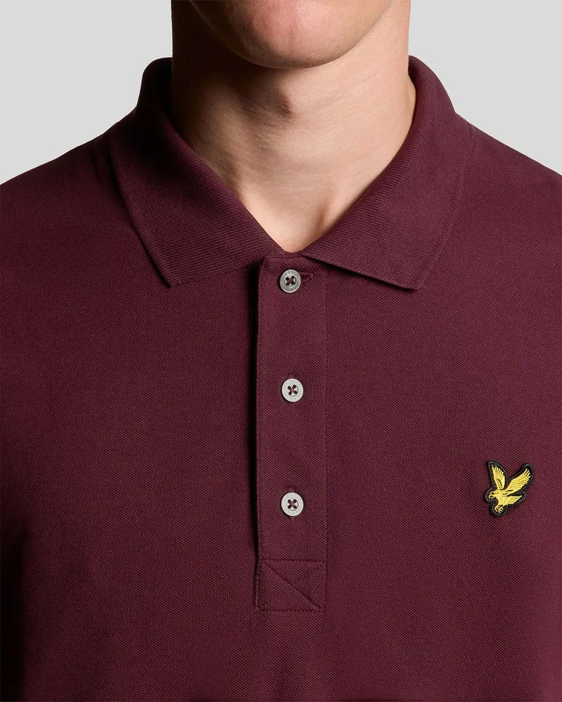 Lyle & Scott Herren-Poloshirt aus Baumwolle | Burgunderrot