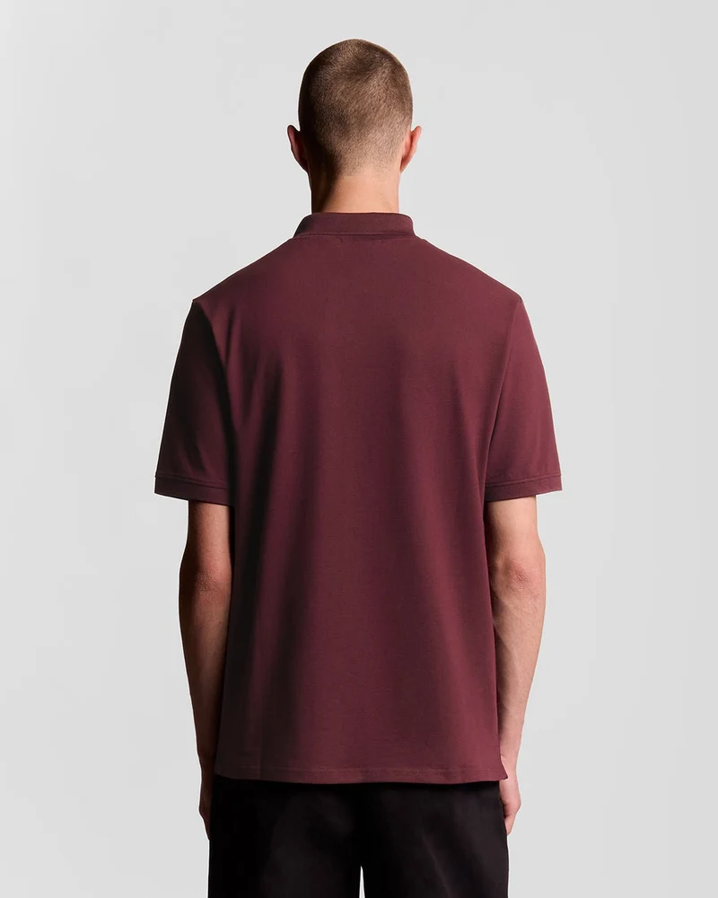 Lyle & Scott Herren-Poloshirt aus Baumwolle | Burgunderrot