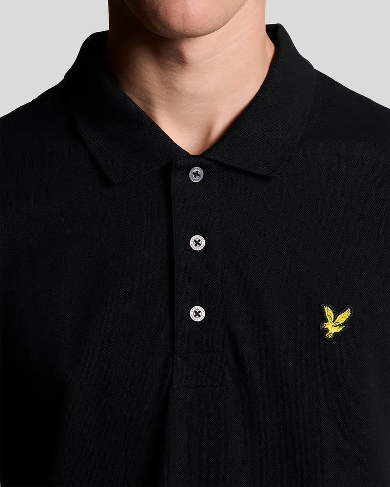 Lyle & Scott Herren-Poloshirt aus Baumwolle | Tiefschwarz