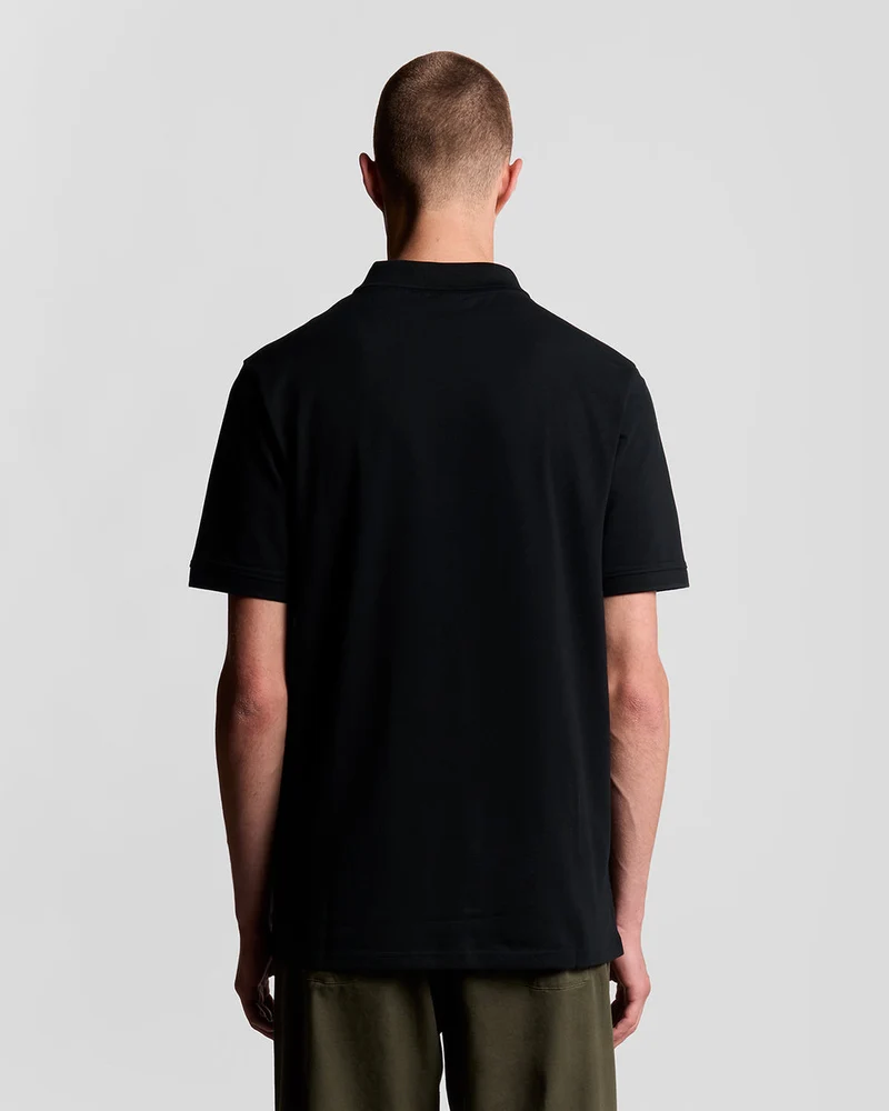 Lyle & Scott Herren-Poloshirt aus Baumwolle | Tiefschwarz