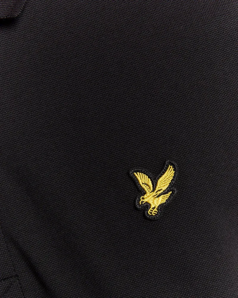Lyle & Scott Herren-Poloshirt aus Baumwolle | Tiefschwarz