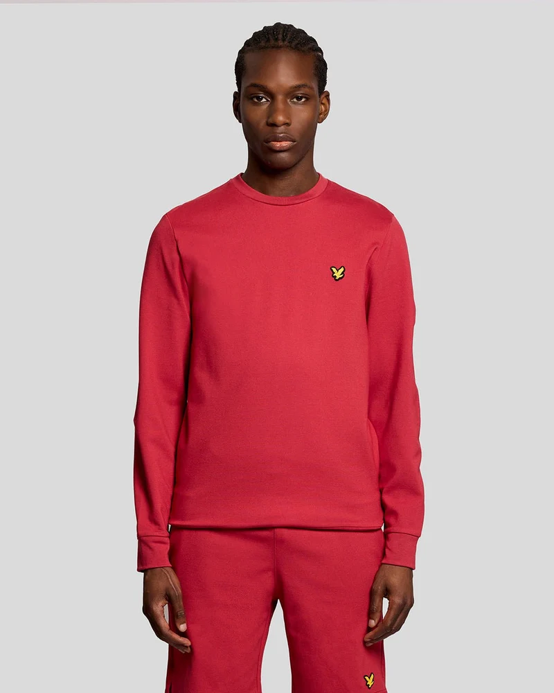 Lyle & Scott Leichtes Sport-Sweatshirt für Herren | Granatrot