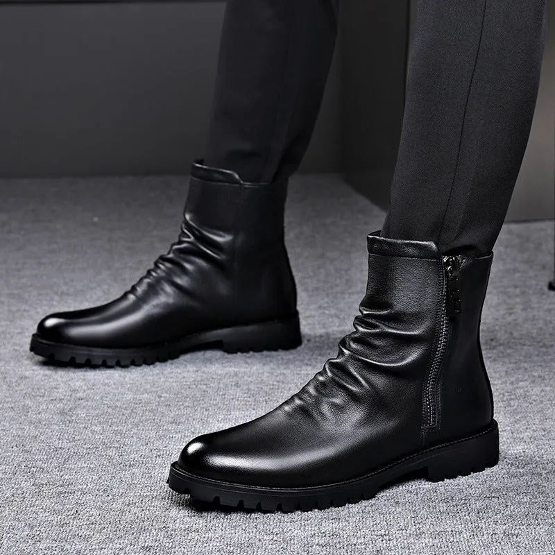 Herren-Stiefeletten aus Leder - Larenzo