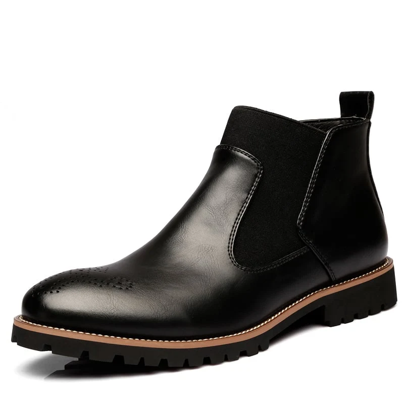 Herren-Stiefeletten aus Leder im Brogue-Stil - Levan