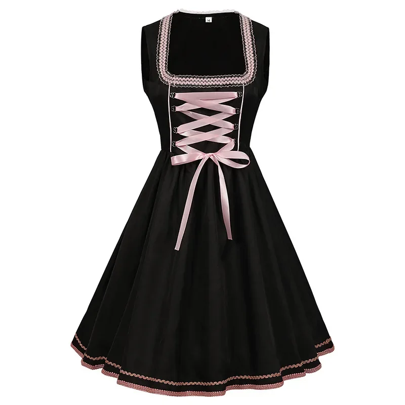 Elegantes Damen Dirndlkleid mit rosa Stickereien - Rosalia