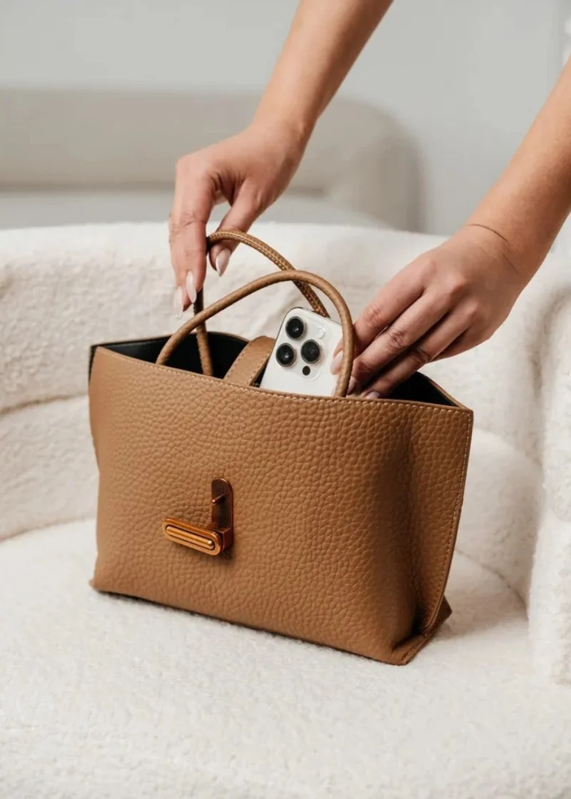 Damen Tragetasche Kunstleder strukturiert elegantes Design - Noiré