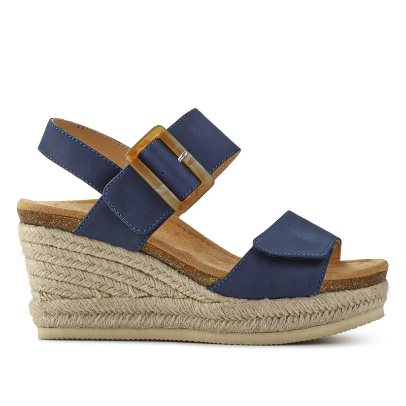 Wedge-Heeled Espadrilles - BELWBINS41056 / 327 236 - Navy