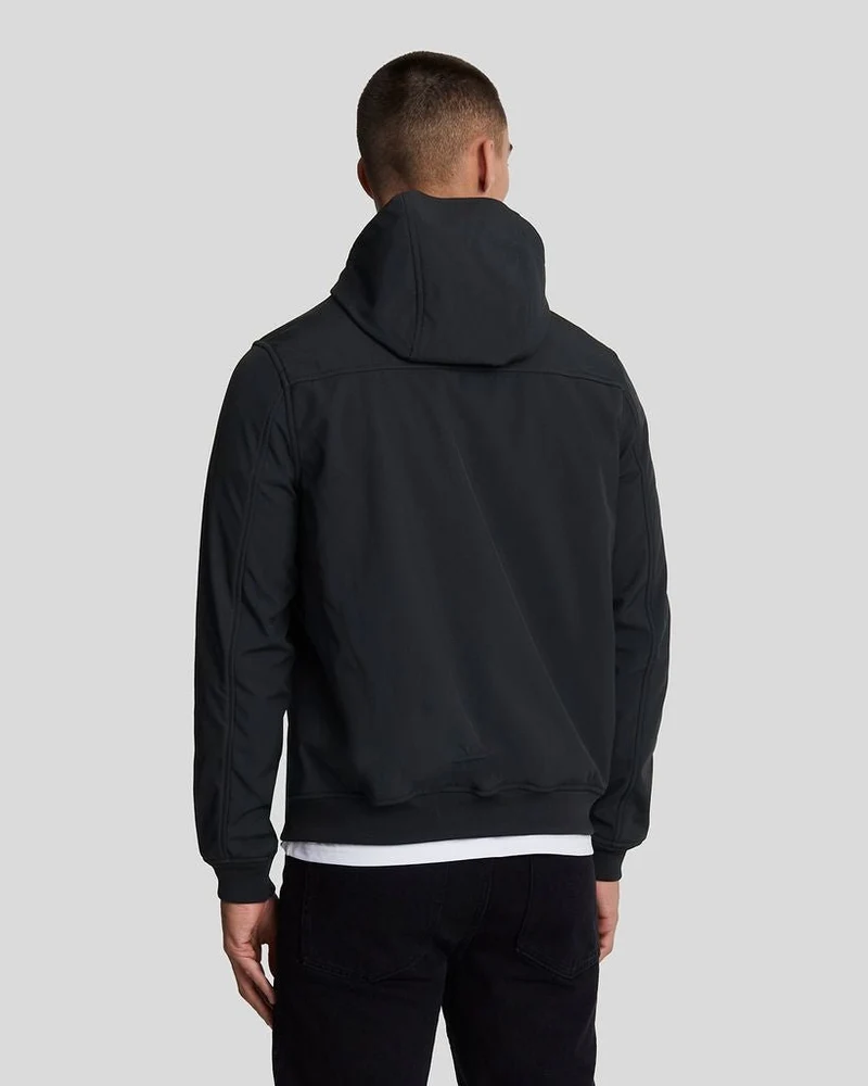 Lyle & Scott Wasserabweisende Stretch-Shelljacke für Herren | Tiefschwarz