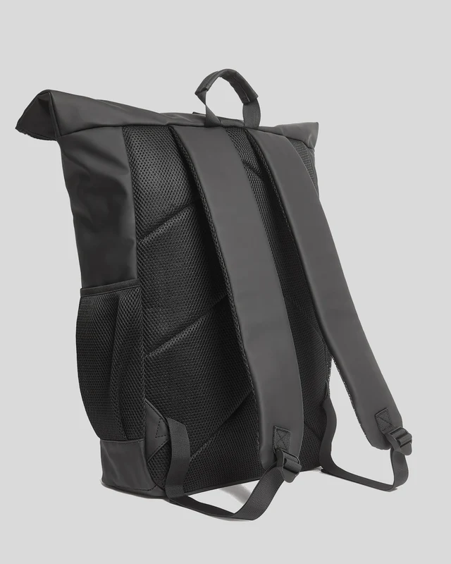 Lyle & Scott Wetterbeständige Rolltop-Tasche | Tiefschwarz