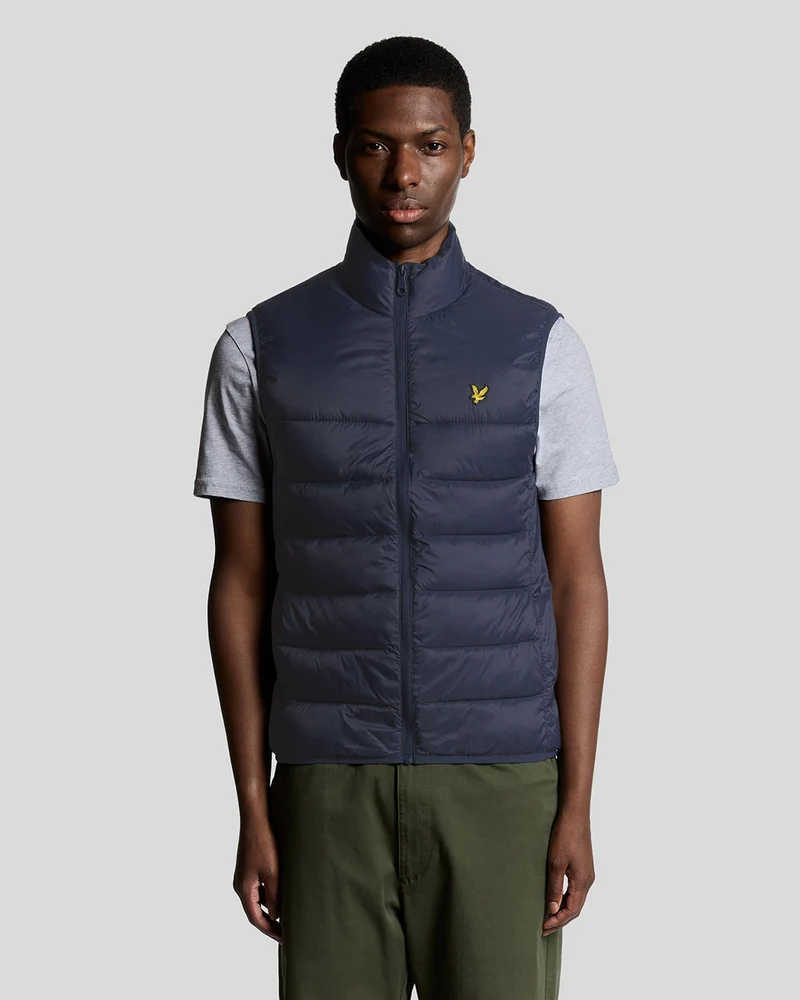 Lyle & Scott Wattierte Herrenweste | Dunkelblau