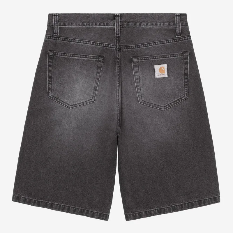 Carhartt WIP Landon Herren-Jeansshorts | Schwarz, Used-Look, gebleicht