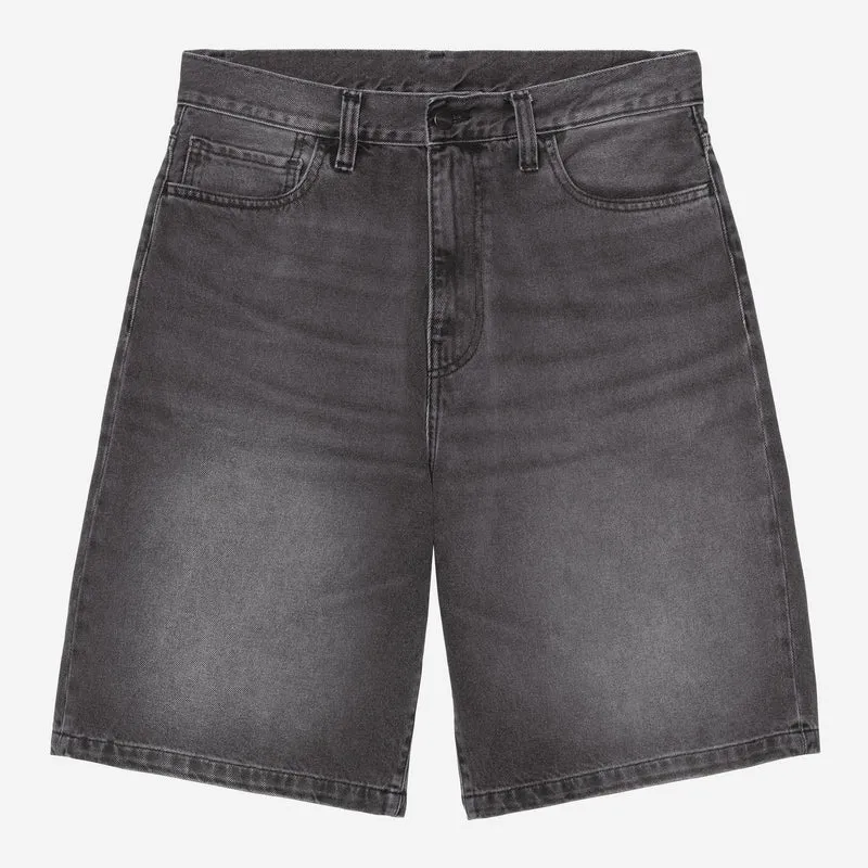 Carhartt WIP Landon Herren-Jeansshorts | Schwarz, Used-Look, gebleicht