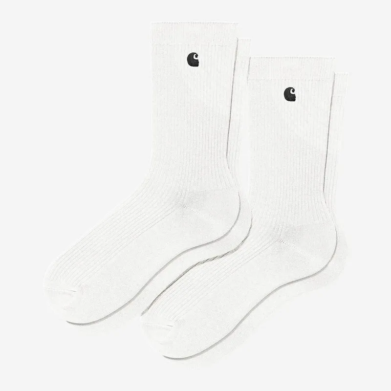 Carhartt WIP Madison Herrensocken | 2er-Pack | Weiß