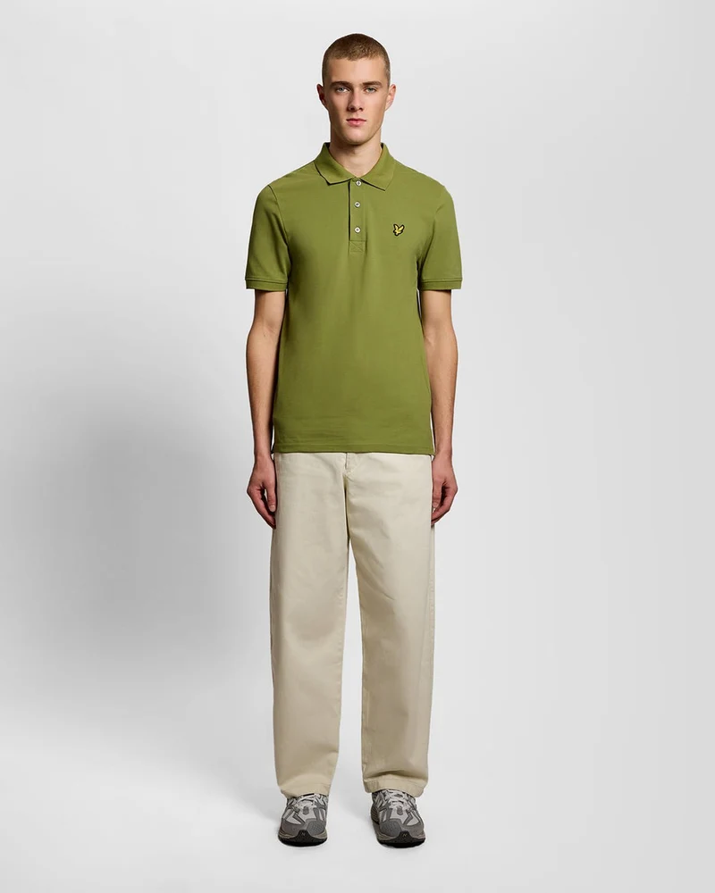 Lyle & Scott Herren-Poloshirt aus Baumwolle | Strauchgrün
