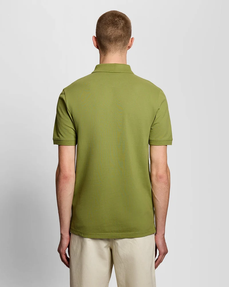 Lyle & Scott Herren-Poloshirt aus Baumwolle | Strauchgrün