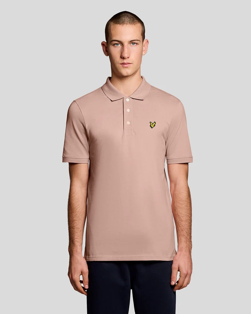 Lyle & Scott Herren-Poloshirt aus Baumwolle | Rosa Grapefruit